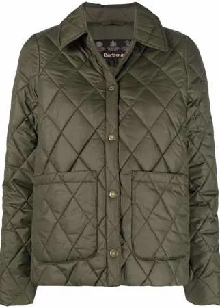 Barbour пуховик с вышитым логотипом