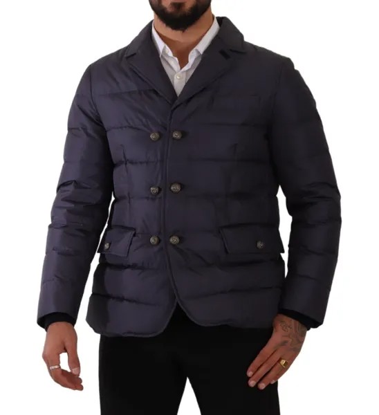 Куртка DOLCE - GABBANA Синяя шелковая коза-пальто Блузон Зима IT48 / US38 / M $2600