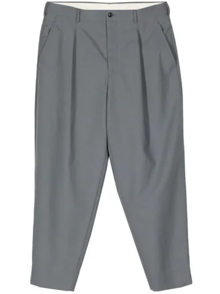 Comme des Garçons Homme Plus pleated wool tailored trousers, серый