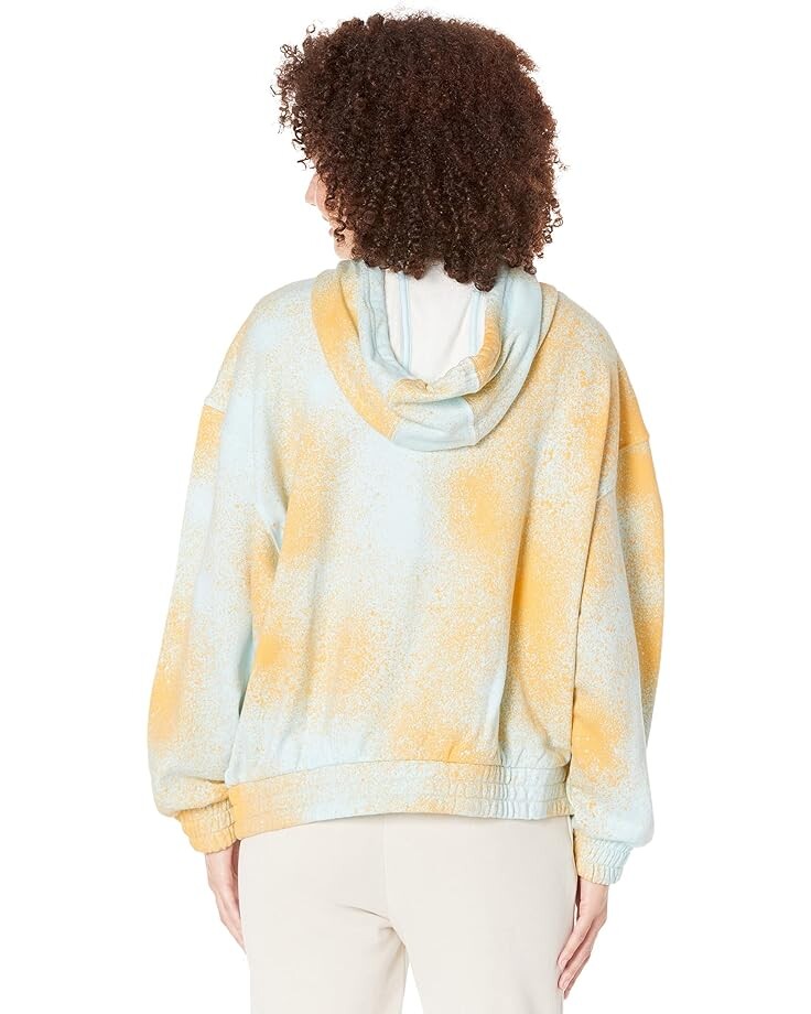 Худи Adidas adiColor Beach Vibes AOP Full Zip Hoodie, цвет Almost Blue/Hazy Orange