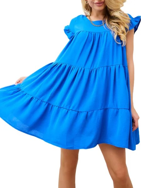 Платье женское Versal cosmetics В01 синее 42 RU