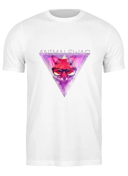 Футболка унисекс Printio animalswag collection: fox белая 3XL