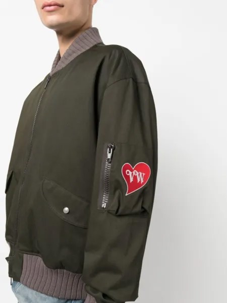 Бомбер с вышивкой Vivienne Westwood, зеленый