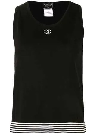 Chanel Pre-Owned топ 1998-го года с вышитым логотипом CC