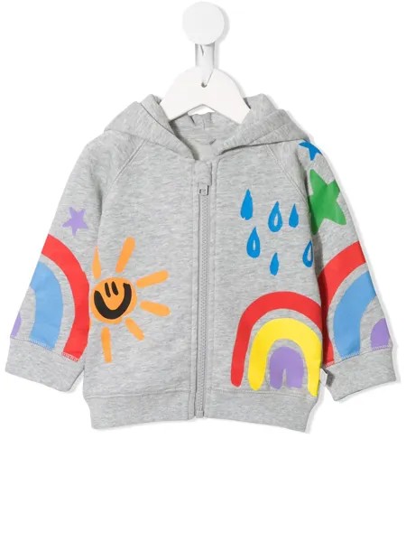 Stella McCartney Kids худи на молнии с принтом