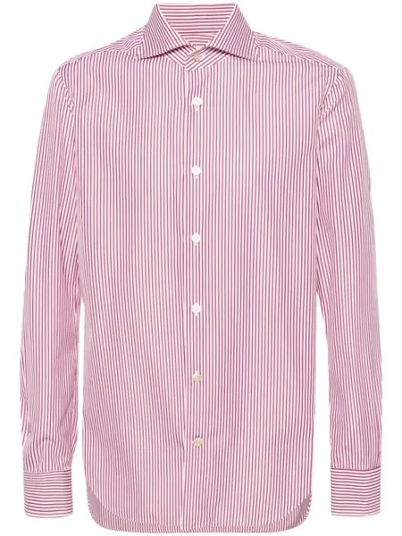Kiton рубашка в тонкую полоску, красный
