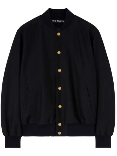 Palm Angels бомбер с логотипом, синий