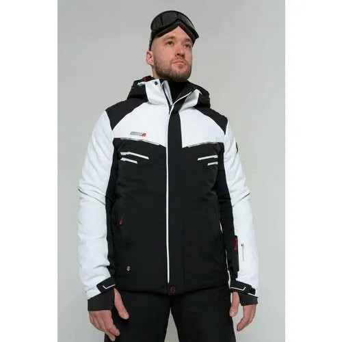 Куртка High Experience, средней длины, силуэт прямой, карманы, размер 3XL, белый, черный