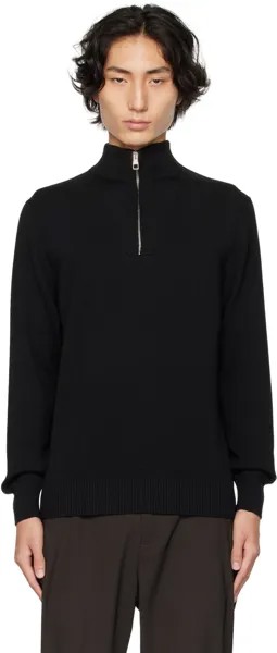 Черный свитер с молнией до половины Dunhill