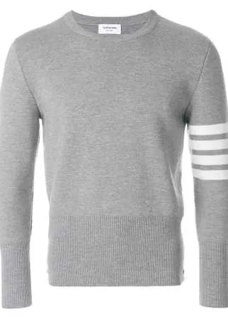 Thom Browne пуловер с круглым вырезом и 4 полосками