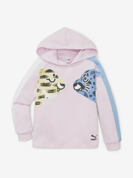 Худи для девочек PUMA T7 Pumamates, Розовый