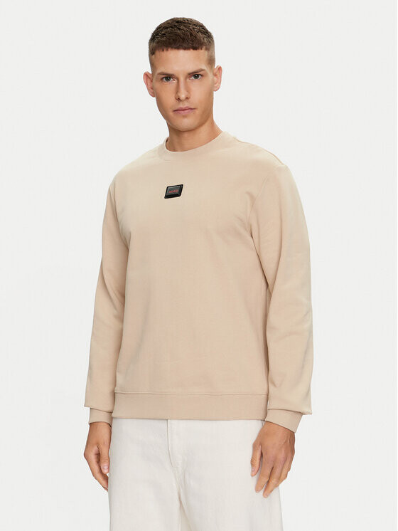 Толстовка regular fit Hugo, бежевый