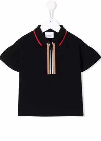 Burberry Kids рубашка поло с отделкой Icon Stripe