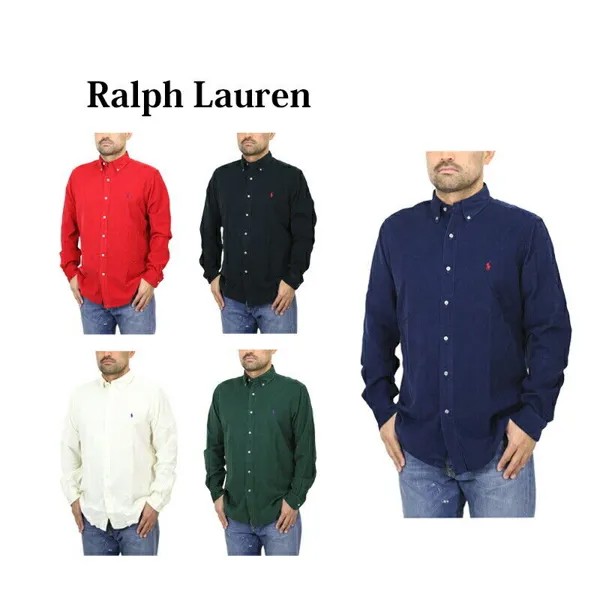 Polo Ralph Lauren Классическая вельветовая рубашка на пуговицах с длинными рукавами — 5 цветов