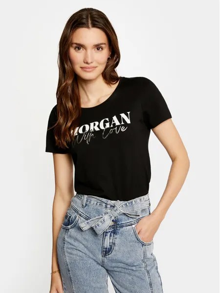 Футболка стандартного кроя Morgan, черный
