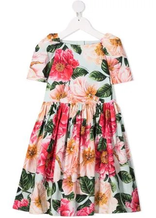 Dolce & Gabbana Kids платье с цветочным принтом