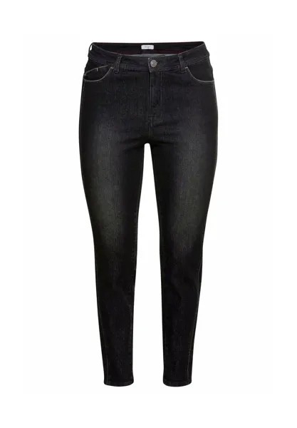 Джинсы скинни, с развитым разделительным швом sheego, цвет Black Denim