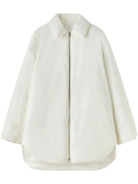 Jil Sander куртка-рубашка на молнии, белый