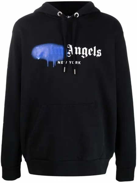 Palm Angels худи с логотипом Sprayed, черный