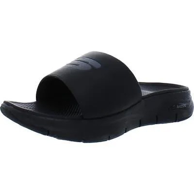 Мужские сандалии Skechers SPORT Black Slide Sandals Shoes 13 Extra Wide (E+, WW) BHFO 2189