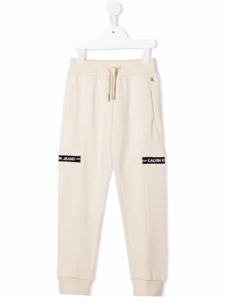 Calvin Klein Kids спортивные брюки из органического хлопка с логотипом