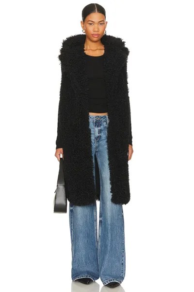 Жилет Steve Madden Giada Faux Fur, черный