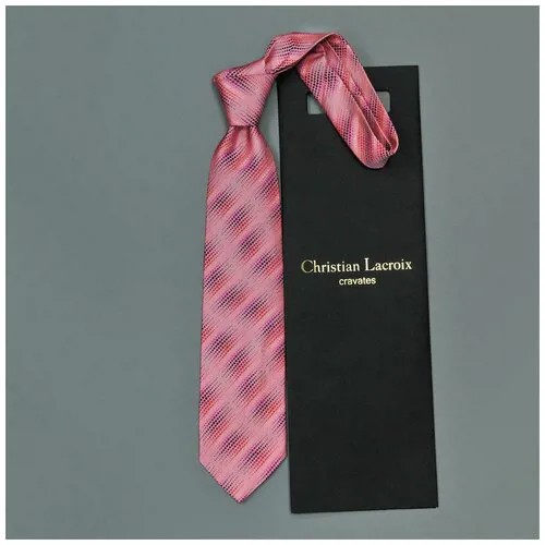 Галстук Christian Lacroix, натуральный шелк, для мужчин, розовый