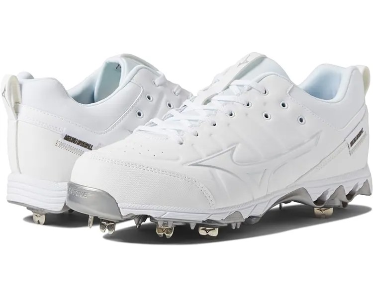 Кроссовки Mizuno 9 Spike Ambition 2 Low Metal Baseball Cleat, белый