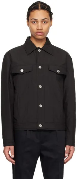 Черная стеганая куртка Ami Paris
