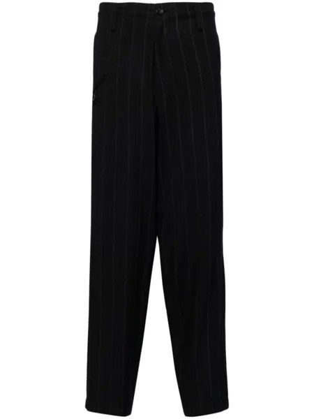 Yohji Yamamoto pinstriped tailored trousers, черный