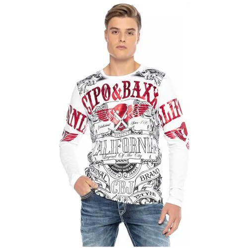 Лонгслив Cipo&Baxx CL402 белый
