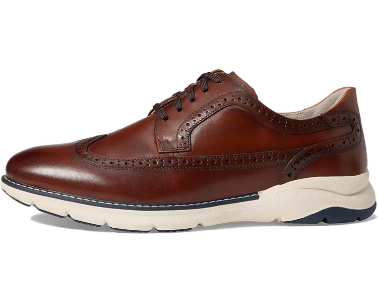 Оксфорды Frenzi Wing Tip Oxford Florsheim, коньяк smooth