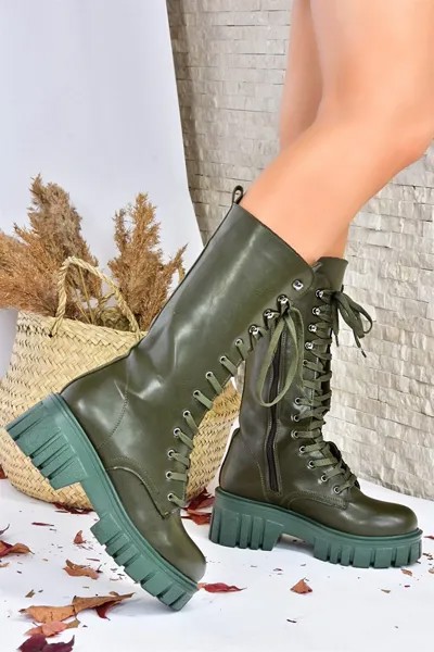 L9960810 Женские ботинки цвета хаки Fox Shoes