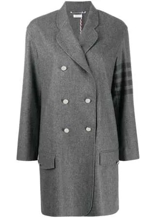 Thom Browne двубортное пальто с полосками 4-Bar