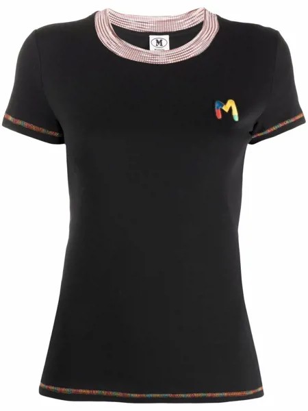 M Missoni футболка с вышитым логотипом