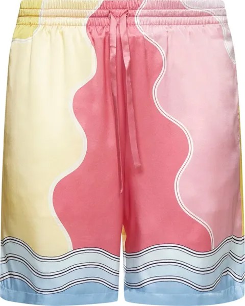 Шорты Casablanca Silk Shorts With Drawstrings 'Soleil Levant', разноцветный