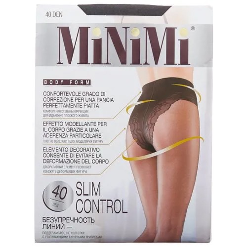 Колготки MiNiMi Slim Control 40 den, размер 3-M, fumo (серый)