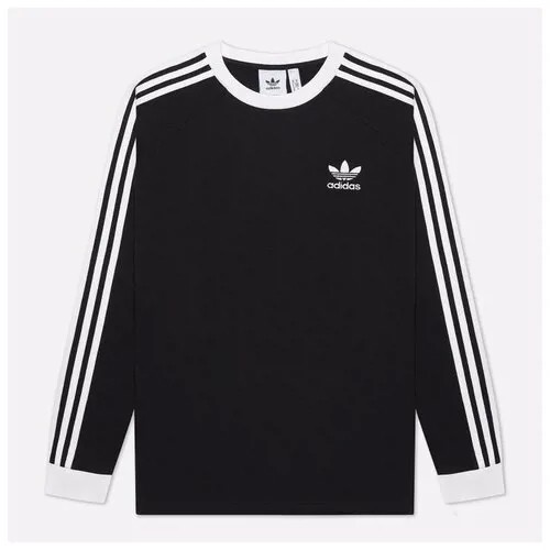 Мужской лонгслив adidas Originals LS Adicolor Classics 3-Stripes чёрный , Размер S