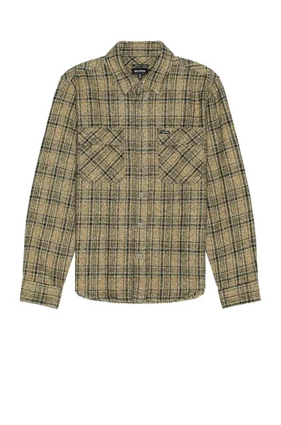 Рубашка Brixton Bowery Flannel, цвет military olive & black