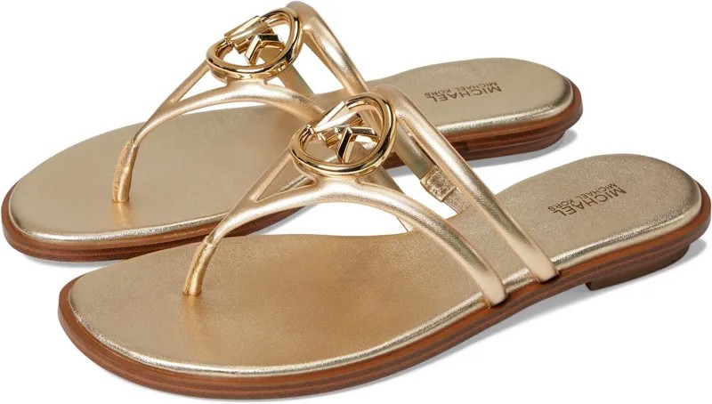 Шлепанцы Hampton Flat Sandal MICHAEL Michael Kors, цвет Pale Gold