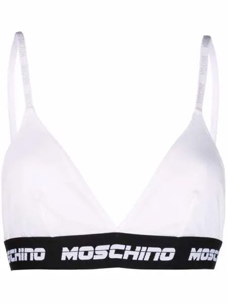 Moschino бюстгальтер с треугольными чашками и логотипом