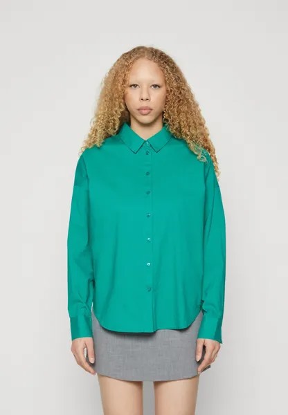 Рубашка PCTANNE LOOSE SHIRT  Pieces, зеленый