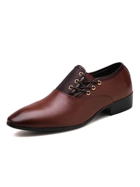 Milanoo Men's Lace Up Slip On Dress Loafers