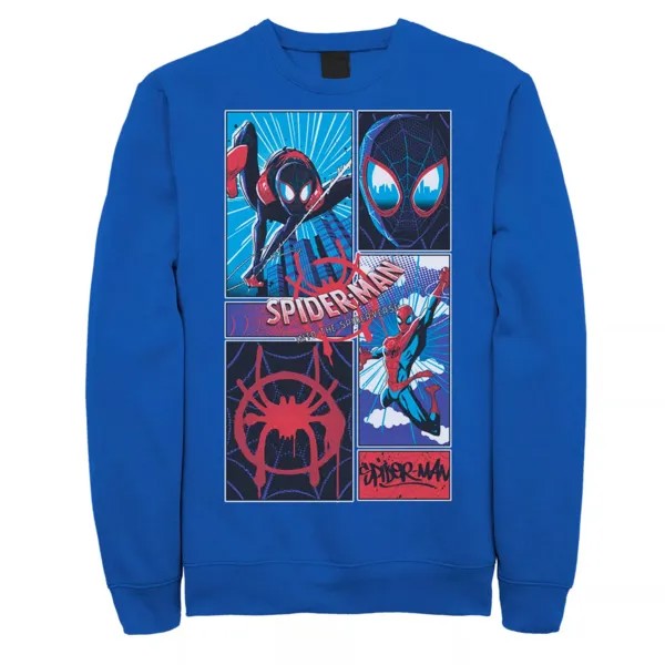 Мужской флисовый пуловер с графическим рисунком Marvel Spider-Man Spider Verse Miles and Peter флисовый пуловер с графическим рисунком