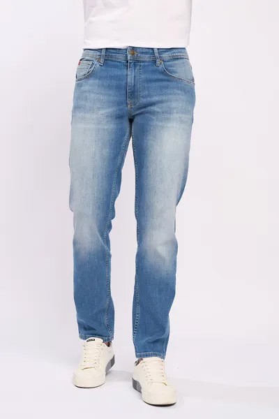 Прямые джинсы с потертым эффектом Lee Cooper, синий