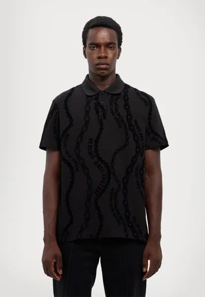 Рубашка поло CHAIN FLOCK Versace, черный