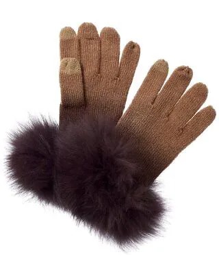 Кашемировые перчатки Sofiacashmere Dip-Dye женские, коричневые