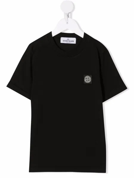 Stone Island Junior футболка с нашивкой-логотипом