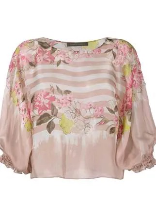 Alberta Ferretti блузка с цветочным принтом