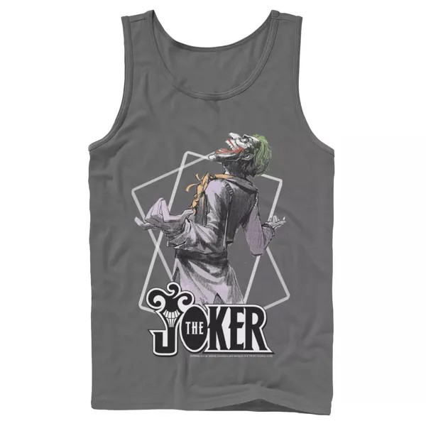 Мужская майка DC Comics The Joker Card Outline